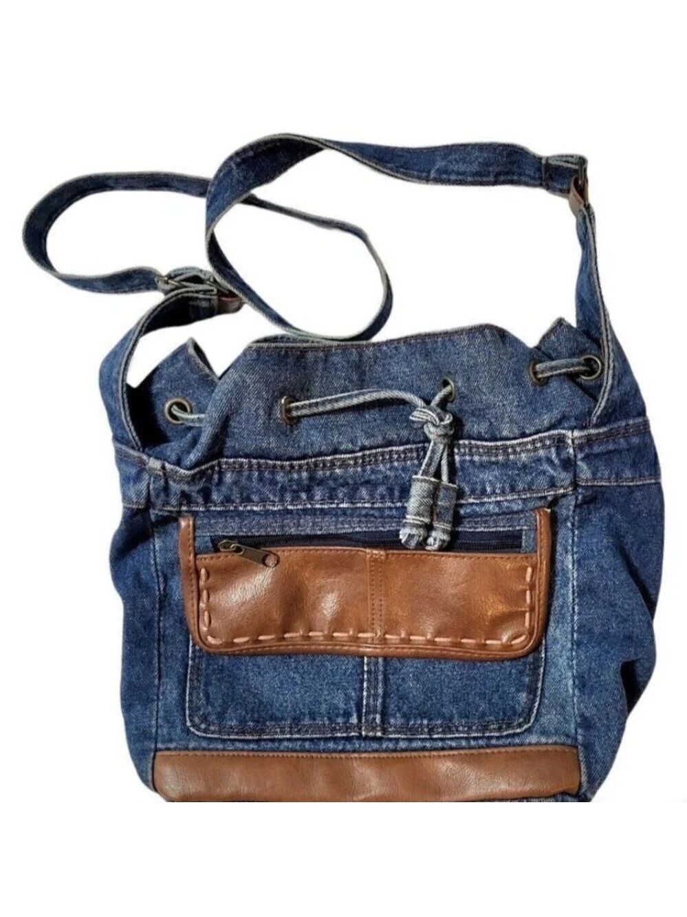 Denim Crossbody Purse BONUS Affliction American Customs Crossbody Purse - Picture 2 of 13